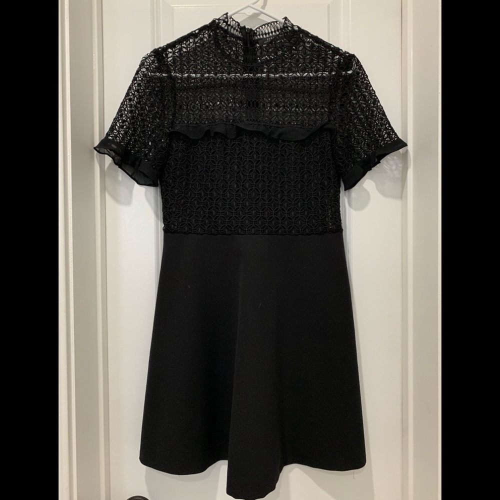 Black dress with top lace